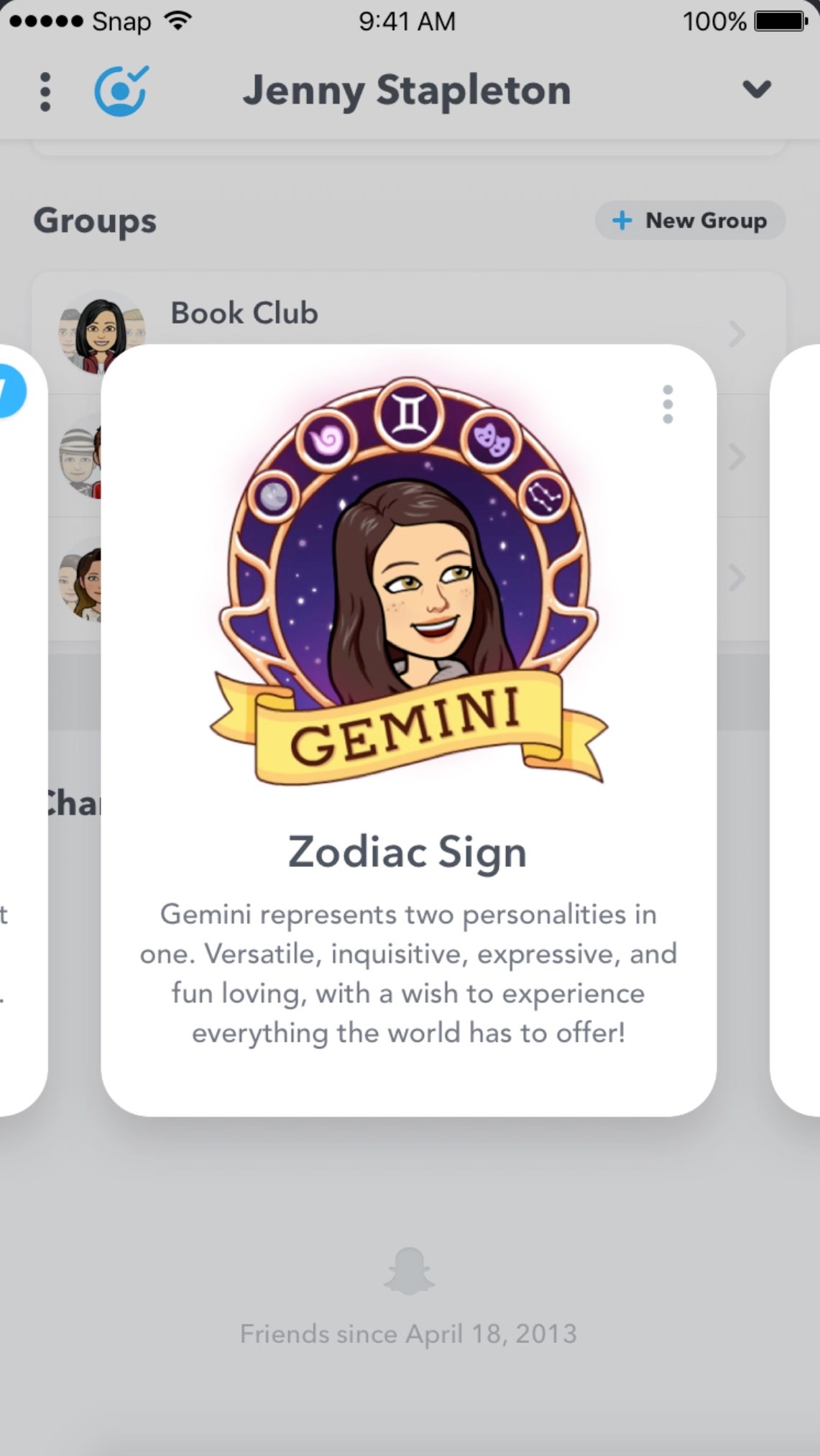 snapchat astrological profile